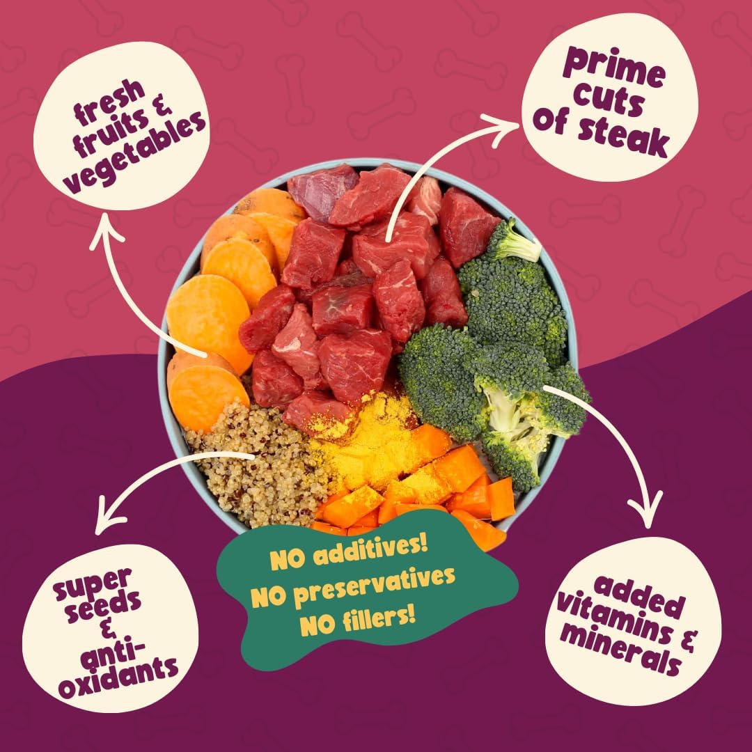 12x Years Variety Pack | Fresh Adult Dog Food 280g|  Steak & Kidney Mushroom Hotpot  & Pork Shoulder Sage & Apple Stew | Pack of 12 | Natural Wholefoods Grain Free - Image 5