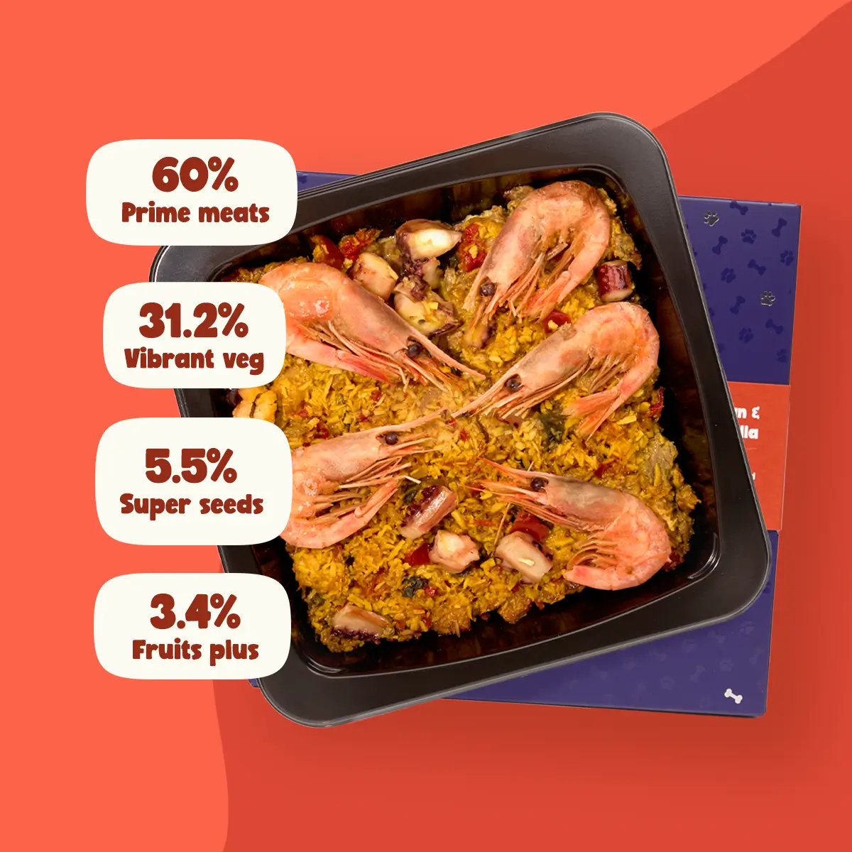5 x Chef's Collection - King Prawn & Giant Squid Paella