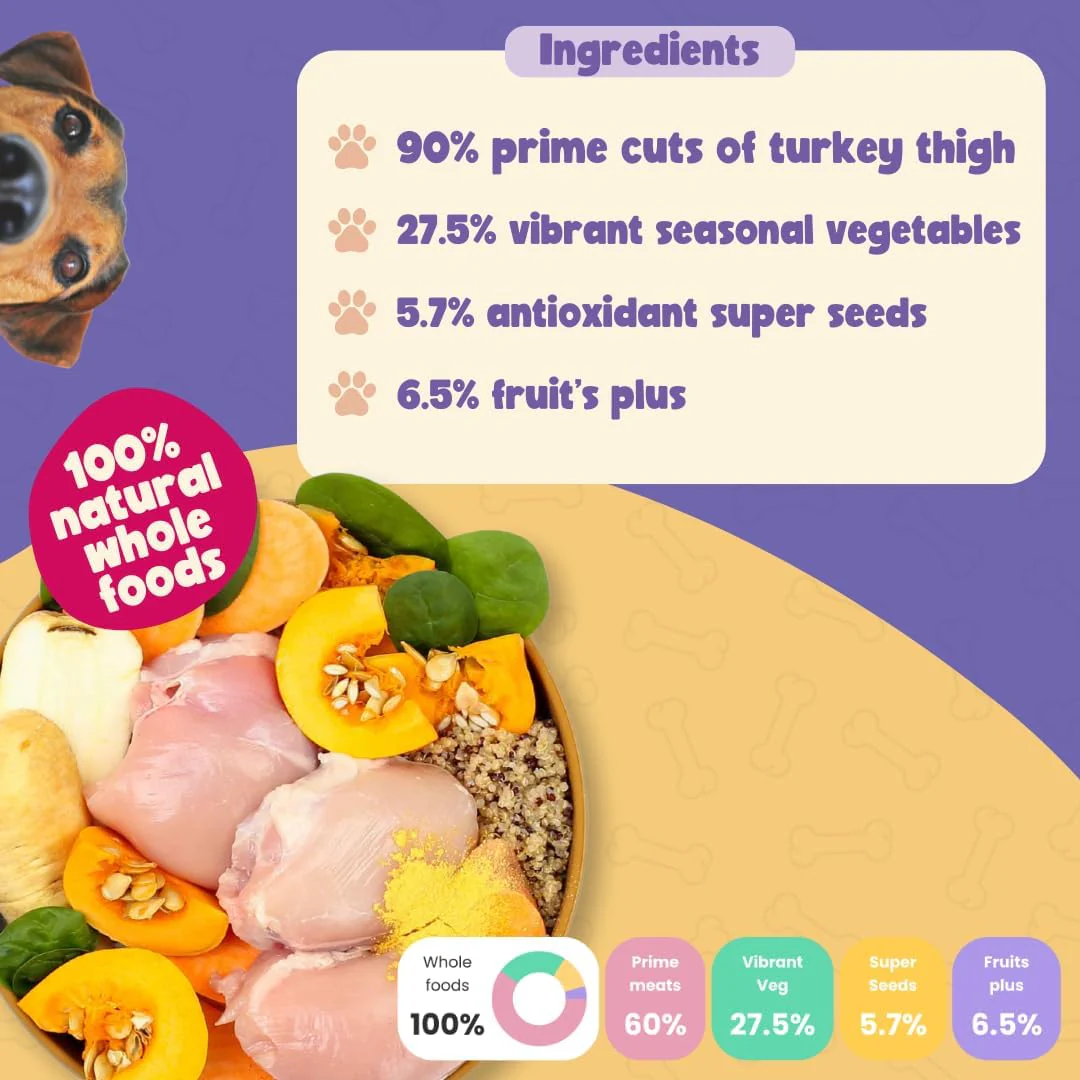 8x Years Adult Variety Pack | Fresh Adult Dog Food 280g - 1.15KG|  Chicken Thigh Mediterranean Casserole  & Turkey Thigh Cranberry Fricassee & Salmon & Pollock Cauliflower   | Pack of 8 |  Hypoallergenic | Natural Wholefoods Grain Free - Image 8