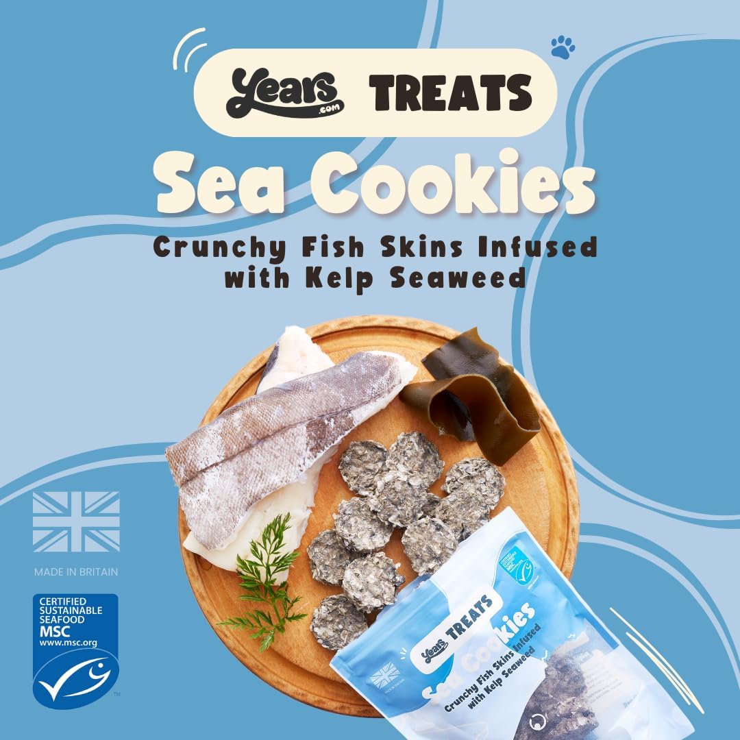 5x YEARS Fish Sea Natural Dog Treats High in Omega-3 B12 & B3 Vitamins for Dog Dental Plaque Health Breath Freshener & Healthy Coat MSC Certified Fish Treat Visit the Years Store - Image 2