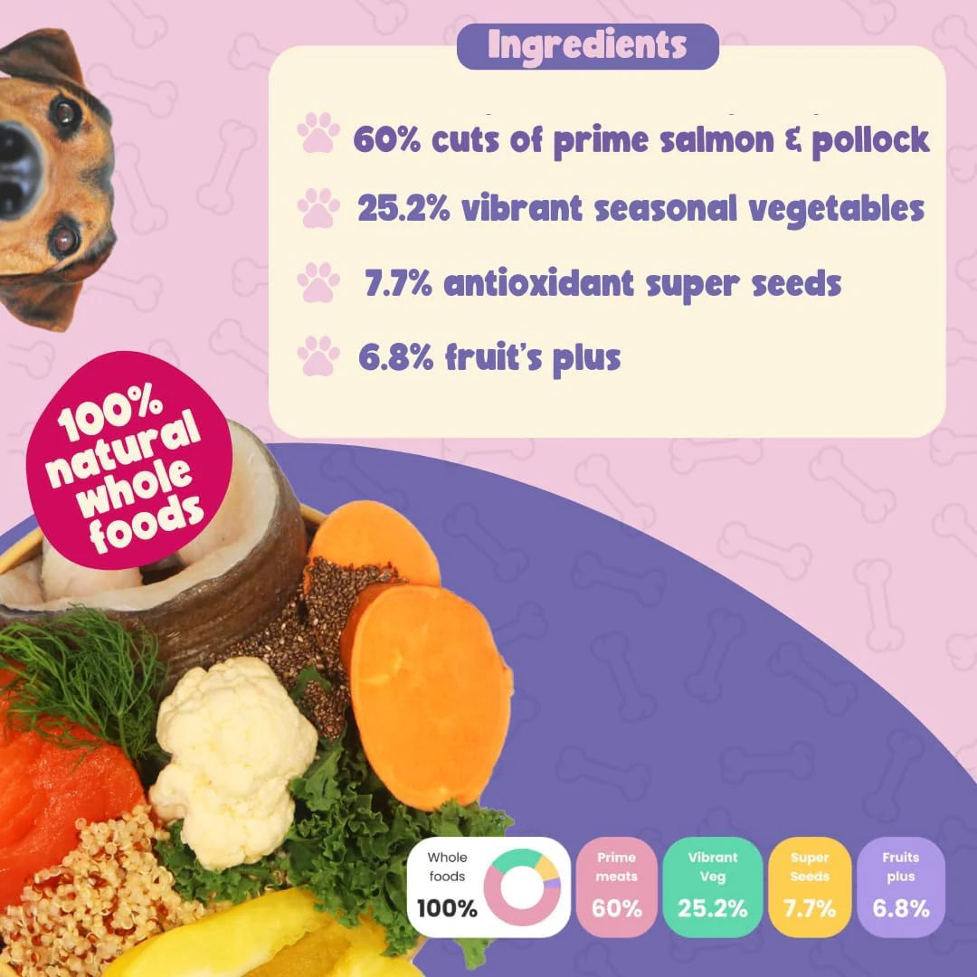 Years Starter Pack |2x Years Adult Dog Fresh Food 280g | Steak & Kidney Mushroom Hotpot & Salmon & Pollock Cauliflower Bake | Fresh Adult Dog Food   | Natural Wholefoods Grain Free - Image 2